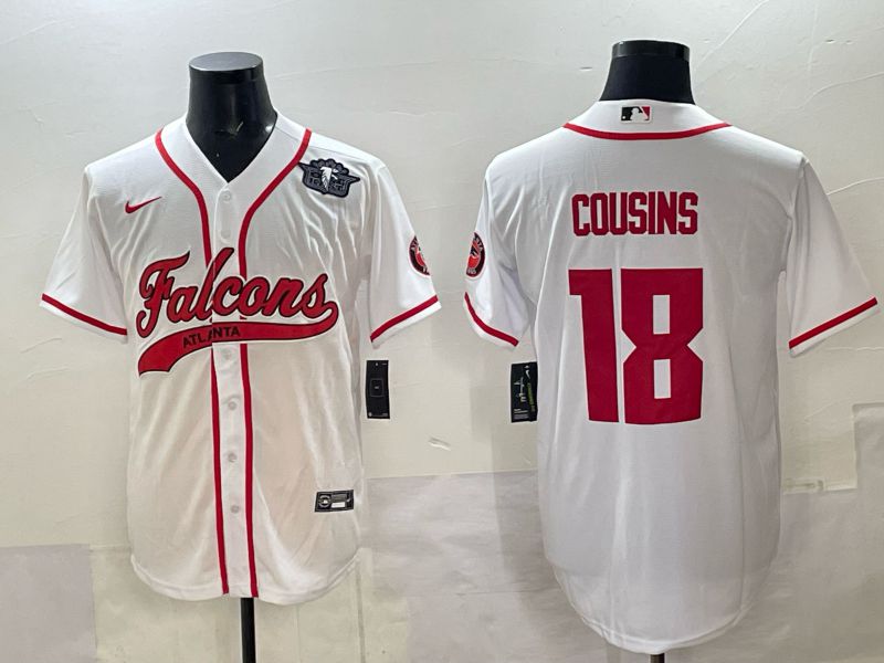 Men 2025 Nike Atlanta Falcons #18 Cousins white Joint Name Limited NFL Jersey style 05->atlanta falcons->NFL Jersey